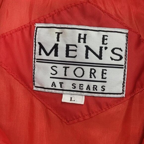 Vintage 80s Sears Red Puffer Vest – Size L, Outdoor Layer - Picture 2 of 4